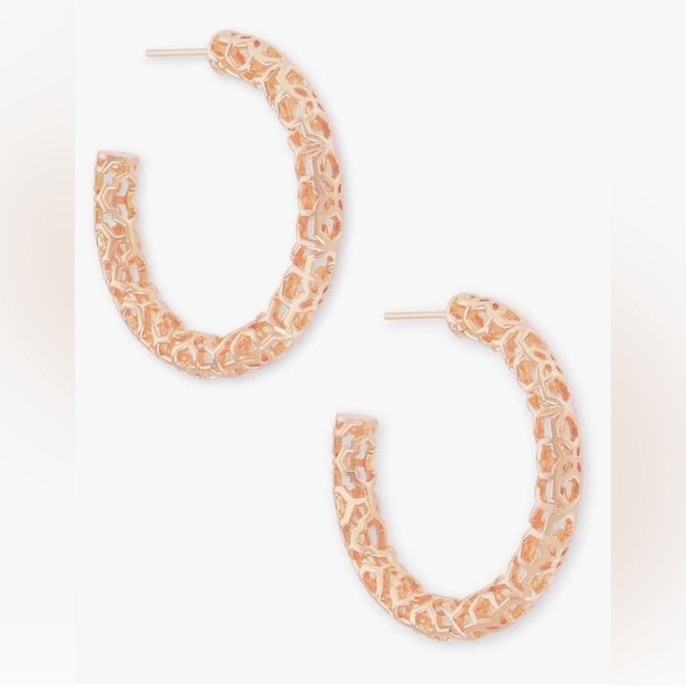 Kendra Scott Maggie Hoop Filigree Earrings - Picture 5 of 7